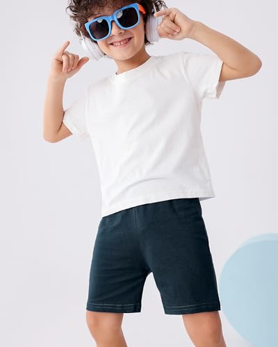 GFQLONG Toddler Boy Cotton Shorts, Kids Summer Light Weight Soccer Shorts3