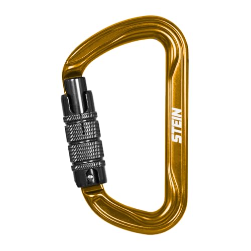 Mousqueton 30 kN SECURA Triple Action STEIN en aluminium en forme de D