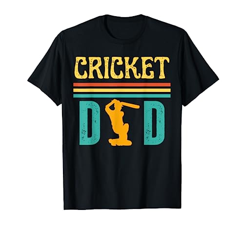 Cricket Dad Father Retro Vintage Funny Cricket Jugadores Camiseta