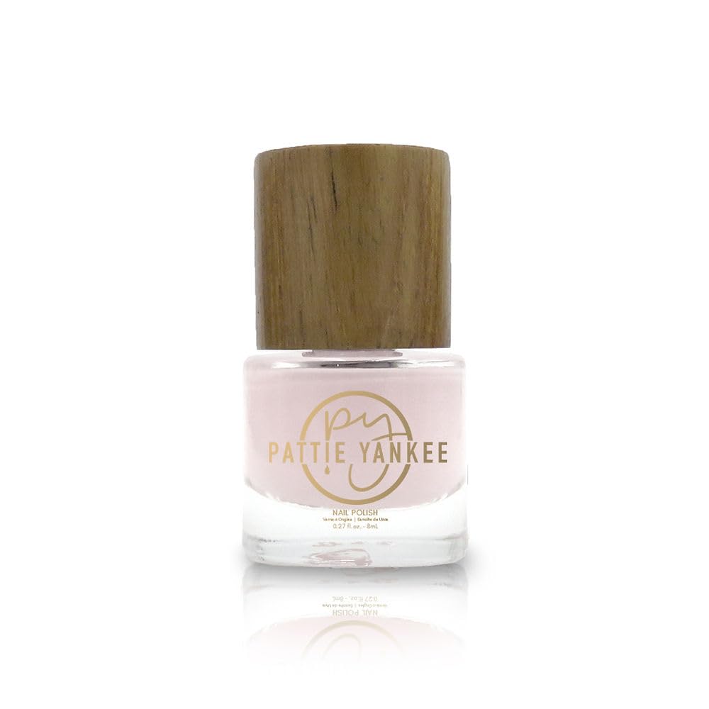 Pattie Yankee Products Nail Polish, Vegan, 22-Free Formula, Cruelty Free, Non-Toxic, Nail Hydrating Polish (Pale Mauvey Nude With Slight Shimmer)