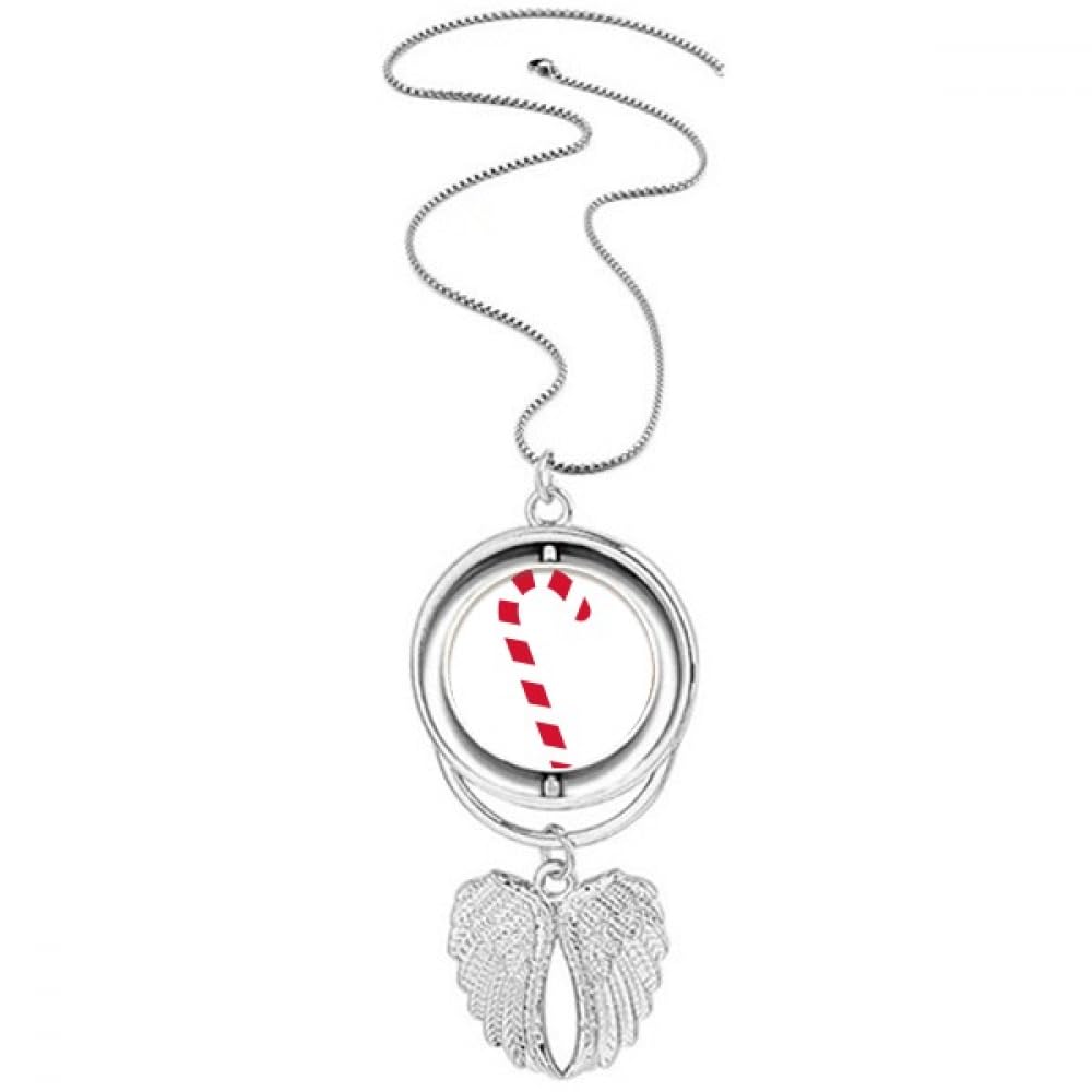Collier ailes d'ange béquille rouge pendentif original ras de cou
