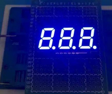 SMD 3 Bit 0.56 inch Digital Tube LED Display Blue Light 7 Segment Common Anode 10PCS