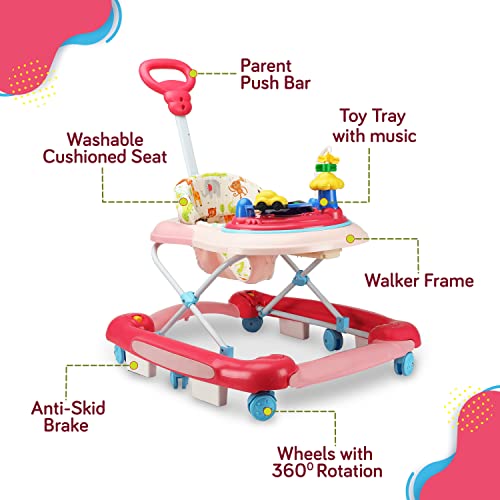LuvLap-Comfy-Baby-Walker-Rocker-with-Parental-Push-Handle-Anti-Fall-Anti-Skid-Mechanism-Height-Adjustable-with-Light-Rattle-Musical-Toys-Cushioned-Walker-for-Baby-6-18months-Pink