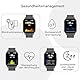 Popglory Smartwatch Herren Damen, 1.85 Fitnessuhr mit Blutdruckmessung Telefonfunktion Sprachsteuerung Herzfrequenz, 100+ Sportmodi Fitness Tracker Schrittzähler Schlaf SpO2, für Android iOS