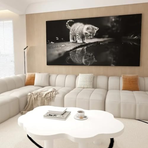 Peinture sur toile chat paresseux pour habiller un grand mur