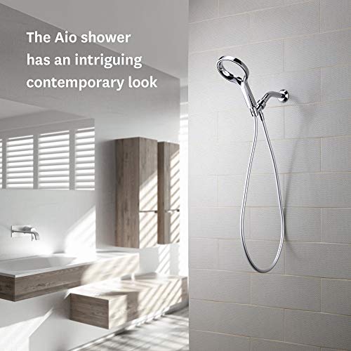 Methven Aio Removable Handheld Shower Head With High Pressure Water Jets, Hose, And Adjustable Arm Mount | Water Saving & High Pressure Spray Technology, Chrome #TOP5