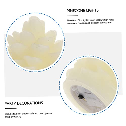 Nolitoy KRRCRI8V5I26H095MT116DIJ 3Pcs Led Pinecone Candles Pine Cone Candles Flameless Candles Flameless Christmas Candles Christmas Tree Pine Cone Light Led Christmas Candles Wax Battery Candle Cartoon Pine Cones thumb #8