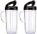 2 Bullet On The Go Mugs for Magic Bullet with Flip Top Travel Lids