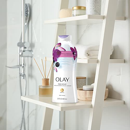 Olay Fresh Outlast Soothing Orchid & Black Currant Body Wash 22 Oz, (4 Count) #TOP2