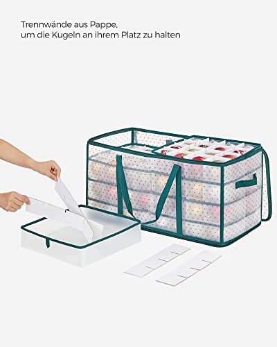 SONGMICS Aufbewahrungsbox für Weihnachtskugeln, 64 Fächer, Kunststoff – Ansicht 6