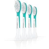 Philips Sonicare für Kinder Original Compact Schallzahnbürstenköpfe - 4er-Pack in blau (Modell HX6044/33)