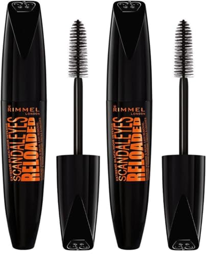 Rimmel London Scandaleyes Reloaded Mascara – Extreme Black (Packung mit 2)
