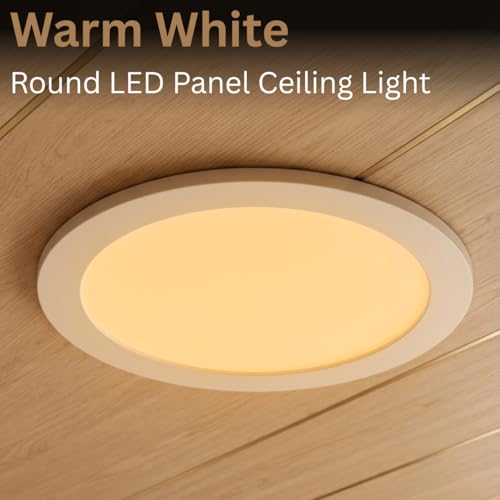 Image of Instapower Polycarbonate Recessed Ceiling Light Ultra Slim Round LED Downlight 2-Year Warranty (Warm White - 18W)
