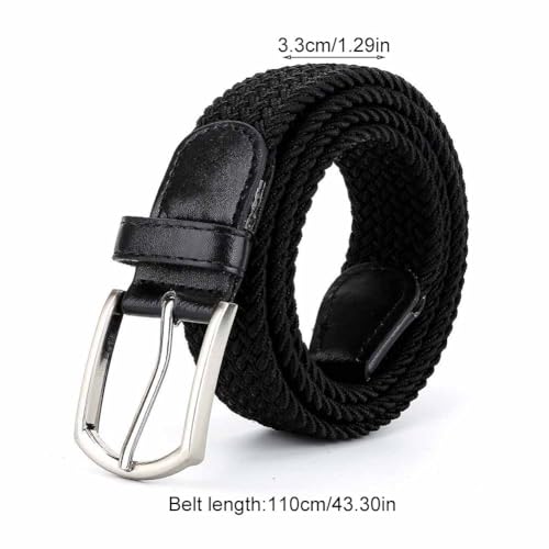 Men Women Multicolored Elastic Stretch Braided Belt, Canvas Elastic Fabric Woven Stretch Multicolored Braided Belts for Men/Women/Junior2