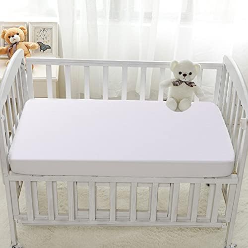 Waterproof Cot Bed Protector - Soft Microfiber with Waterproof Layer, Hypoallergenic Baby Bed Sheet- Bed Wetting Protection for Toddler Bed (140 x 70 cm)
