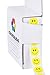 ChromaLabel - Aufkleber mit lächelndem Smiley - 1000 Stück pro Spenderbox - 1,3 cm (1/2“)