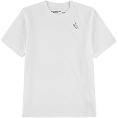 Мужская рубашка abercrombie kids Short Sleeve Essential Tee (Big Kid) bright white