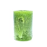 Still Water Candles Handmade Pear Green Unscented Rustic Textured Pillar Candle, Primitive Farmhouse Spring Decor, Clean Burning Wax, Different Sizes Short 3x4 to Giant 6x9 3 Wicks and Custom