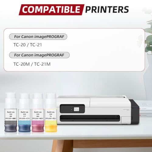 Image of PFI050 Pigment Ink Tank Set for Canon PFI-050 Ink Refill Bottles