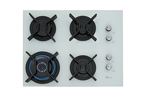 FISCHER COOKTOP À GÁS 4 BOCAS TRIPLA CHAMA INFINITY MESA VIDRO BRANCO BIVOLT – 26297-62936