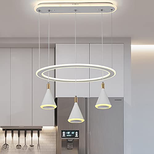 Biała i czarna lampa wisząca, luksusowy i modny żyrandol sufitowy do salonu, sypialni, willi lub baru, z kutego żelaza (wymiary: wys. 60 cm x D 43 cm), oświetlenie wewnętrzne.