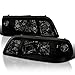 Spec-D Tuning Smoke Lens 1PC Headlights + Corner Lights Compatible with Ford Mustang 1987-1993 L+R Pair Head Light Lamp Assembly