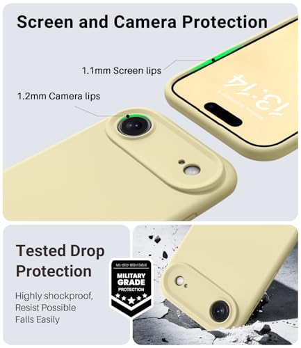 Coque jaune compatible Magsafe iPhone 17 silicone souple OTOFLY - 5