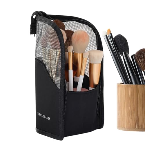 Estuche de aseo de pie para mujer – organizadora portacosméticos | de aseo para viaje, para cepillo de dientes pasta de dientes o viaje casa camping equipaje hombres, Negro , Se référer