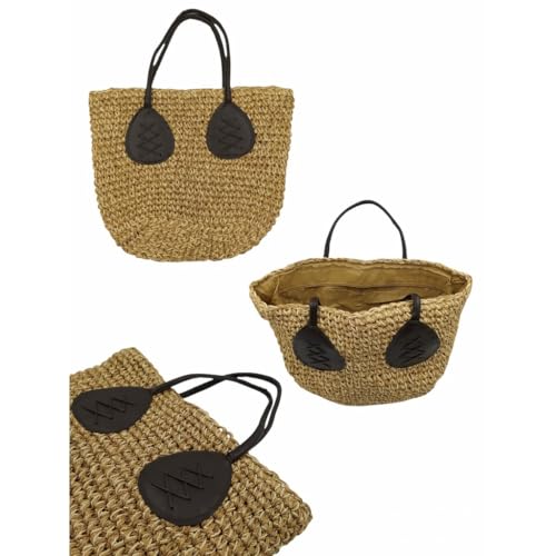 Bolsa Feminina Tiracolo Trançada Moda Praia Palha Sintética BL502