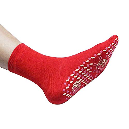 Shop - yoga-sokken, zelfverwarmend, magnetisch, unisex - kleur rood