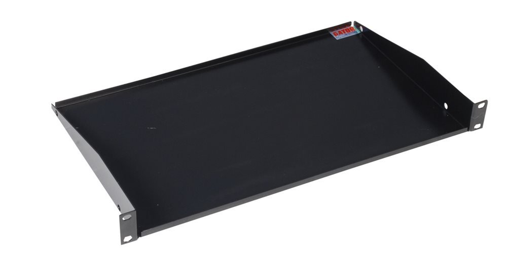 Gator Rackworks Rack Mountable Accessory Shelf; 1U Size - 10" Deep (GRW-SHELF1), Black