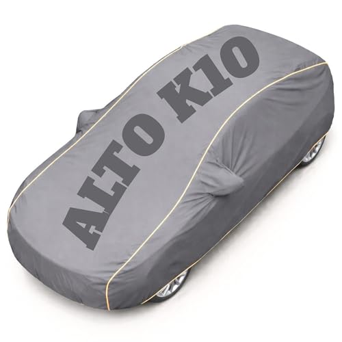 Image of Superior Grade Quality Alto K10 Cover (All Variants) Car Body Cover - 100% Waterproof Custom Fit with Mirror Pockets | Triple-Stitched Elastic Design, Heat Reflective, Anti-Dust, All-Weather
