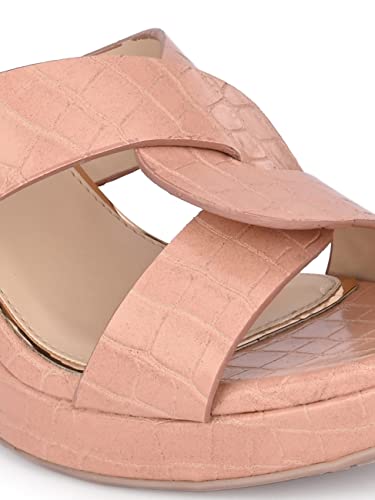 Image of Delize Light - vegan leather cross strap wedge heel sandals 2500