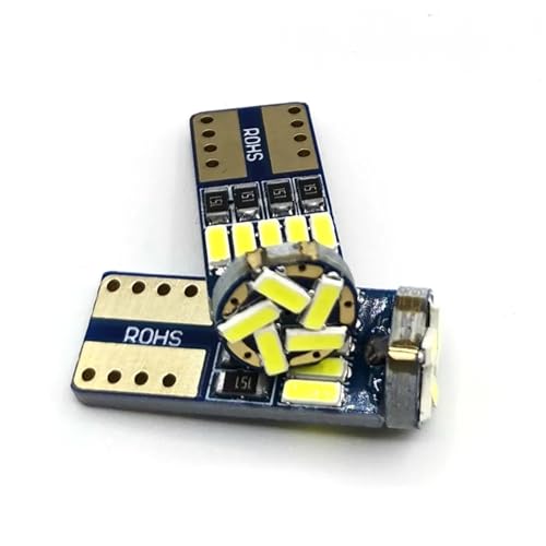 Lámpara LED para auto W5W T10 10PCS 6000K 12V blanca miniatura 3