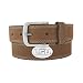 NCAA LSU Tigers Light Crazy Horse Leather Concho Belt