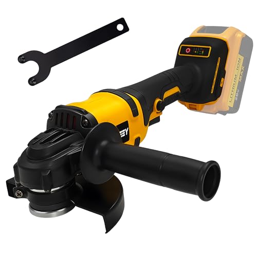 Cordless Angle Grinder for Dewalt 20V Battery, 4-1/2 Inch, 8500RPM Brushless Electric Angle Grinder Tool, 3 Variable Speeds Power Grinder for Cutting,Grinding,Polishing(Battery Not Included)