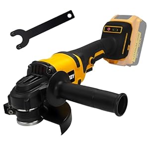 Cordless Angle Grinder for Dewalt 20V Battery, 4-1/2 Inch, 8500RPM Brushless Electric Angle Grinder Tool, 3 Variable Speeds Power Grinder for Cutting,Grinding,Polishing(Battery Not Included)