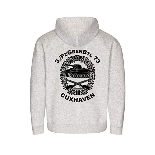 Sweat à capuche 3 PzGrenBtl 73 Copytec gris taille S avec blason du bataillon - 2