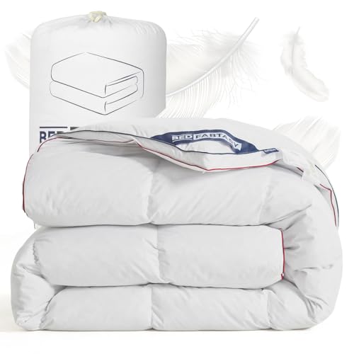 BedFabtasy Piumino invernale, 240 x 220 cm, caldo piumino invernale 240 x 220 cm, con piumino d'oca e piume, 100% cotone, certificato per il benessere degli animali