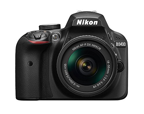 Nikon D3400 DSLR Camera w/AF-P DX NIKKOR 18-55mm f/3.5-5.6G VR Lens - Black (Renewed)