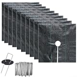 Telo Pacciamatura per giardino 10pz Anti-erbaccia Nero Telo Pacciamatura(100cm)