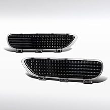 Autozensation Compatible with BMW E46 M3 2001-2006, Black Housing Clear Lens Side Marker Bumper Lights, L+R Pair Assembly