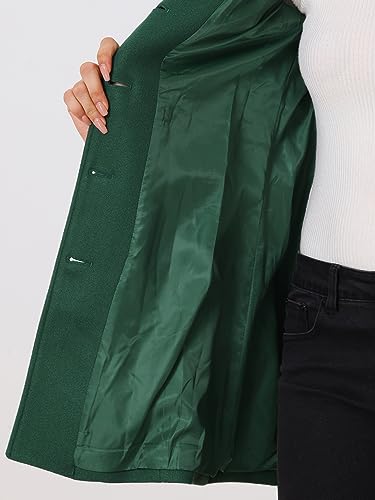 Image of Allegra K Women's Winter Classic Overcoat with Pockets Single Breasted Coat | Soft pea coat, Fully lined outerwear, Trendy, Fall office peacoat, Warm casual holiday everyday wear,