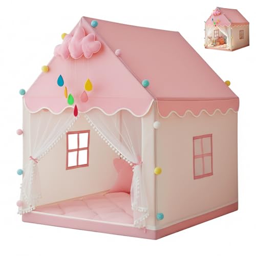 Tente de jeu pour enfants lavable en machine chateau avec fenetres