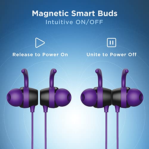 Image of Boat Rockerz 255 Neo in-Ear Bluetooth Neckband with Mic with ENx Tech, Smart Magnetic Buds, ASAP Charge, Upto 25 Hours Playback, 12MM Drivers, Beast Mode, Dual Pairing (Purple Haze)