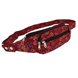 Nijens Hüfttasche Torino mit Pfoten Pfötchen | Leckerlitasche | Gürteltasche | Gassitasche | Bauchtasche | Crossbody Bag Tasche für Hundefreunde (Bordeaux)