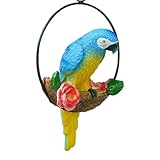 Matériau en résine durable : fabriquée à partir de résine de haute qualité, cette statue de perroquet suspendue est résistante aux intempéries et convient pour une utilisation en intérieur et en extérieur, assurant qu'elle reste une superbe décoration de jardin pour les années à venir.