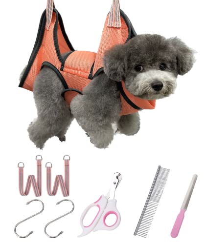 Kkiimatt XS Dog Grooming Hammock Restraint Bag for Pet Breathable Dog Grooming Hammock Harness