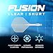 Winmau Darts – Lunaris 90% Tungsten Darts Set | Fusion Clear Short Shaft | Groove & Smooth Switch Point | Parallel 23 g/25 g, Tapered 22 g/24 g Blue & Silver Barrels | Rapid-Change System