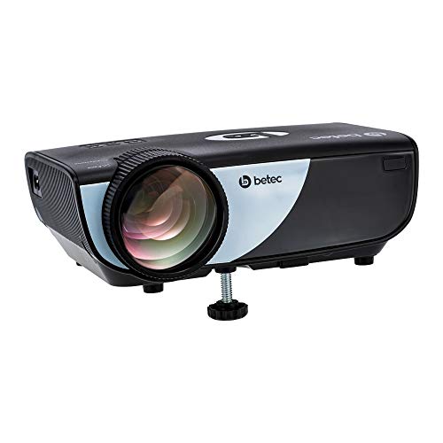 Mini Projetor Led Portátil Betec - 1600 Lumens - 130 Pol. - Tripé - Entrada Hdmi, Vga, Av-Rca e USB